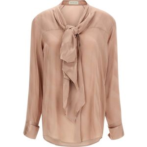 Dries Van Noten, Dames, Blouses & Shirts, Roze, Maat: XS Zijde,