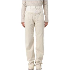 Isabel Marant, Dames, Jeans, Beige, Maat: M Corduroy,