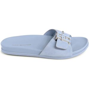 Tommy Hilfiger, Dames, Schoenen, Blauw, Maat: 36 EU Leer,