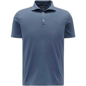 Fedeli, Heren, Tops, Blauw, Maat: M Katoen,