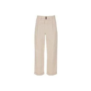 Woolrich Klassieke Straight Broek , Beige , Dames , Maat: W29