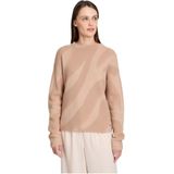 Betty & Co - Jacquard Gebreide Trui - Bruin - Dames