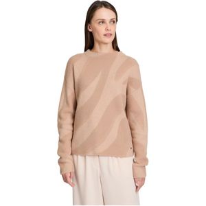 Betty & Co - Jacquard Gebreide Trui - Bruin - Dames