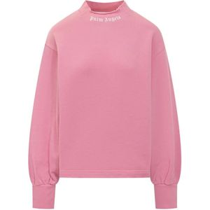 Palm Angels, Dames, Tops, Roze, Maat: XS Katoen,