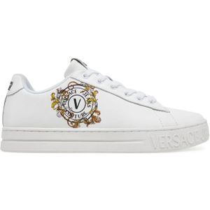 Versace Jeans Couture, Dames, Schoenen, Wit, Maat: 36 EU Leer,