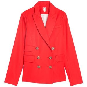 Ines de la Fressange Paris, Dames, Jassen, Rood, Maat: XS Katoen,