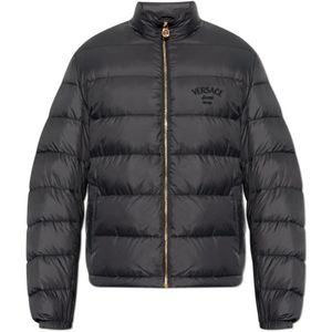 Versace, Heren, Jassen, Zwart, Maat: M Polyamide,