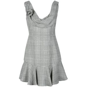 Alessandra Rich, Dames, Jurken, Grijs, Maat: XS Wol,