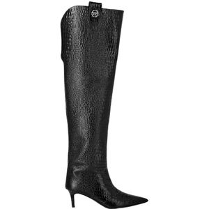 Philipp Plein, Dames, Schoenen, Zwart, Maat: 38 EU Leer,