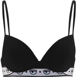 Chiara Ferragni Collection, Dames, Ondergoed, Zwart, Maat: L Katoen,