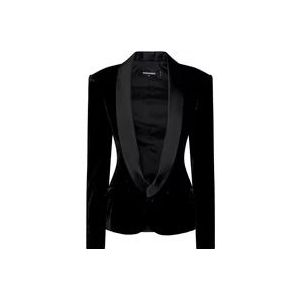 Dsquared2 Zwarte Buitenkleding Jas Aw24 , Black , Dames , Maat: XS