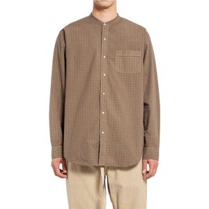 Taiga Takahashi, Heren, Overhemden, Bruin, Maat: 2XS Katoen,