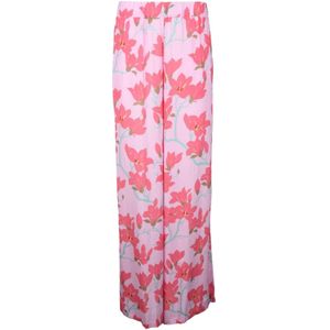 Semicouture, Dames, Broeken, Roze, Maat: S Chiffon,