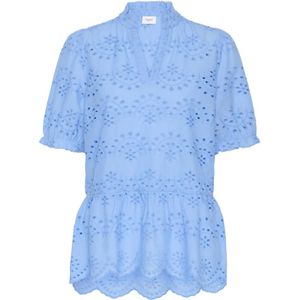 Saint Tropez, Dames, Blouses & Shirts, Blauw, Maat: L