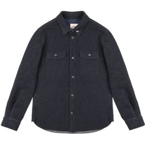 Bob, Heren, Overhemden, Zwart, Maat: XL Wol,