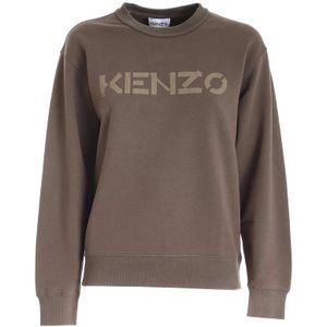 Kenzo, Dames, Sweatshirts & Hoodies, Groen, Maat: XS Katoen,