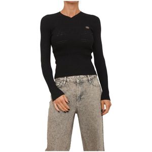 Twinset, Dames, Truien, Zwart, Maat: L