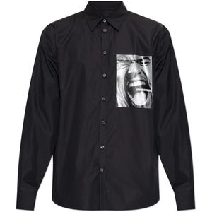Dsquared2, Heren, Overhemden, Zwart, Maat: XL Katoen,