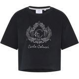 Carlo Colucci - Daz - T-shirt - Zwart - Katoen - Cropped Oversize