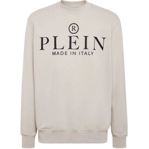 Philipp Plein, Heren, Sweatshirts & Hoodies, Beige, Maat: 2XL Katoen,