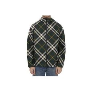 Burberry Groene nylon jas met Equestrian Knight Design , Green , Heren , Maat: L