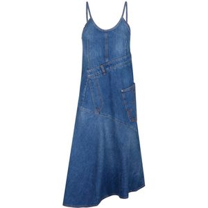 JW Anderson, Dames, Jurken, Blauw, Maat: 2XS Denim,