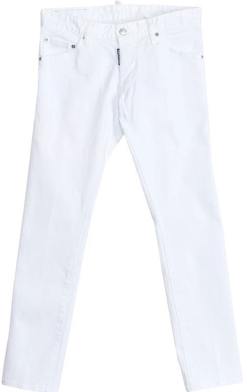 Dsquared2 - Recht Gesneden Lange Broek - Wit - Katoen
