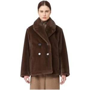 Max Mara, Dames, Jassen, Bruin, Maat: L Viscose,