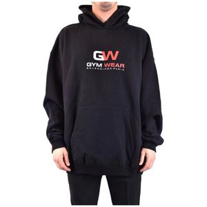 Balenciaga, Heren, Sweatshirts & Hoodies, Zwart, Maat: S Katoen,