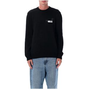 MM6 Maison Margiela, Heren, Truien, Zwart, Maat: M Wol,