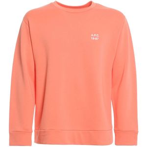 A.p.c., Heren, Sweatshirts & Hoodies, Oranje, Maat: XS Katoen,