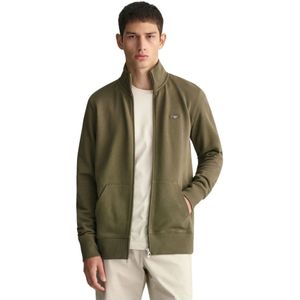 Gant, Heren, Truien, Groen, Maat: 2XL Katoen,