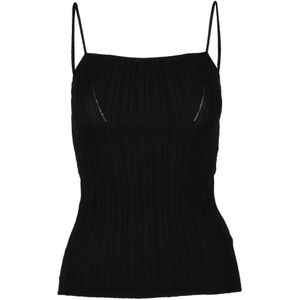 Erika Cavallini, Dames, Tops, Zwart, Maat: L Viscose,