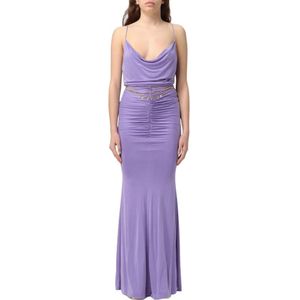 Elisabetta Franchi, Dames, Jurken, Paars, Maat: M Jersey,