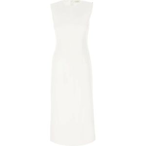 Sportmax, Dames, Jurken, Wit, Maat: M Poliester,