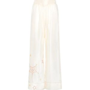 Forte Forte, Dames, Broeken, Wit, Maat: L Zijde,