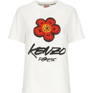 Kenzo, Dames, Tops, Wit, Maat: M Katoen,