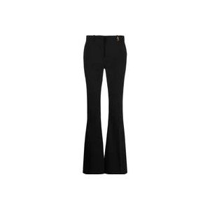 Versace Zwarte Stretch Wollen Broek , Black , Dames , Maat: L