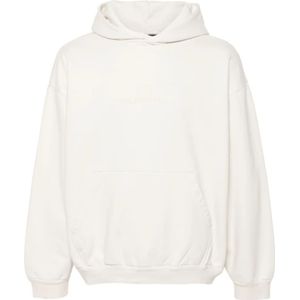 Balenciaga, Heren, Sweatshirts & Hoodies, Beige, Maat: L Katoen,