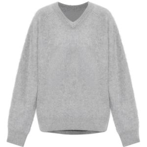 Lisa Yang, Dames, Truien, Grijs, Maat: S Kasjmier,