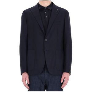 Tagliatore, Heren, Jassen, Blauw, Maat: 6XL Wol,