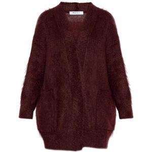 Max Mara, Dames, Truien, Rood, Maat: M Leer,