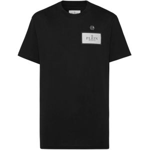 Philipp Plein, Heren, Tops, Zwart, Maat: L Katoen,
