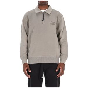C.p. Company, Heren, Sweatshirts & Hoodies, Grijs, Maat: S Fleece,