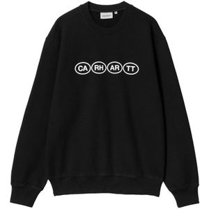 Carhartt Wip, Heren, Sweatshirts & Hoodies, Zwart, Maat: XL Katoen,