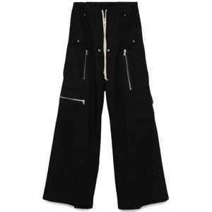 Rick Owens, Dames, Broeken, Zwart, Maat: S Wol,