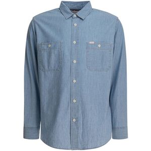 Filson, Heren, Overhemden, Blauw, Maat: S Katoen,