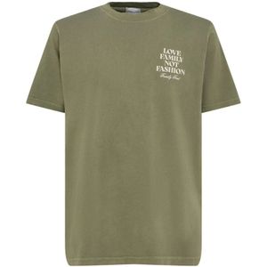 Family First, Heren, Tops, Groen, Maat: XL Katoen,