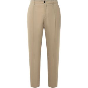 BE Able, Heren, Broeken, Beige, Maat: W31 Leer,