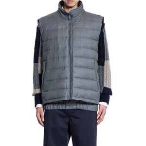 Thom Browne, Heren, Jassen, Grijs, Maat: L Wol,